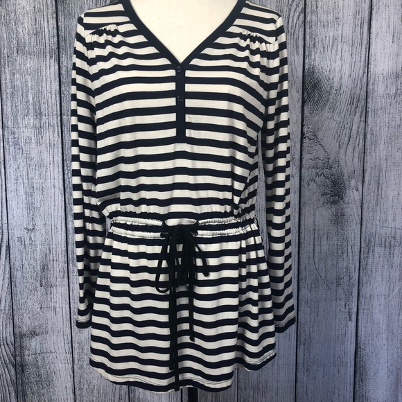Merona Tops - 🦋 Merona Blue & White Top NWOT Long Sleeve